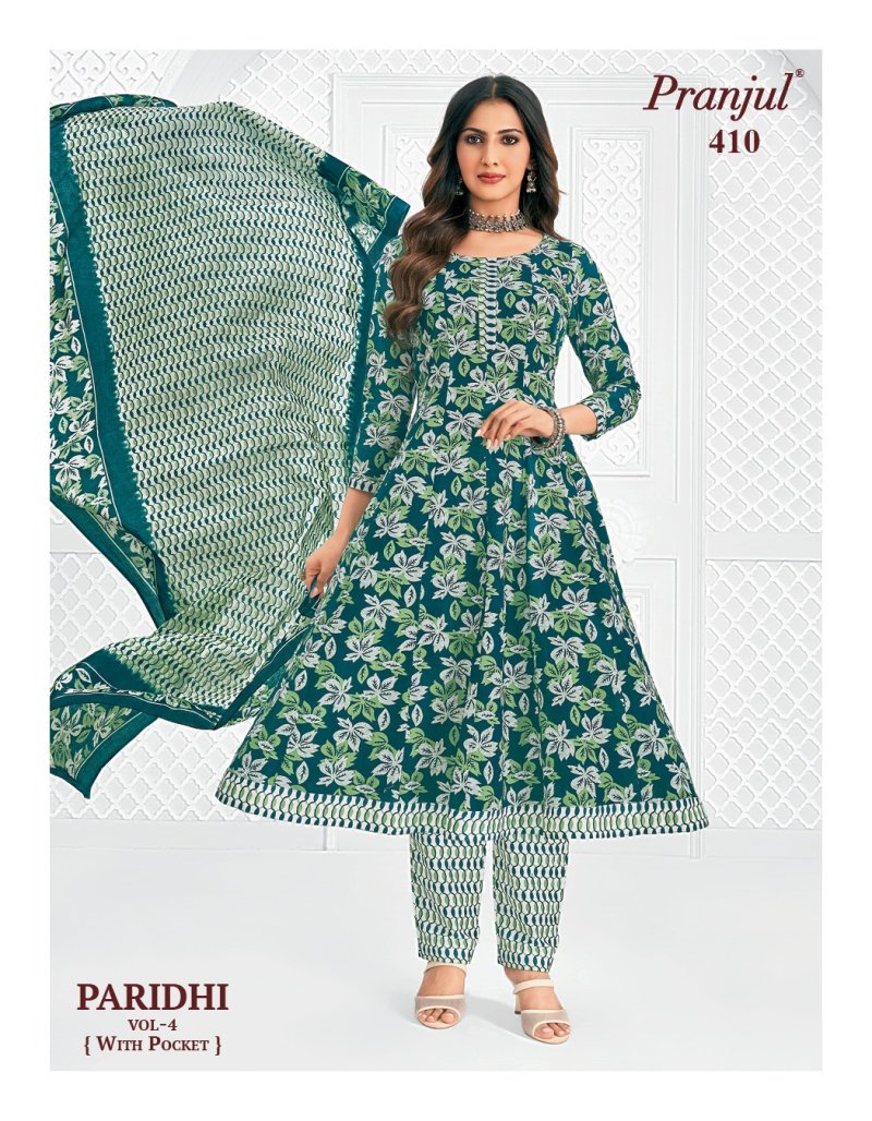 Paridhi Vol 4 By Pranjul Cotton Printed Anarkali Suits